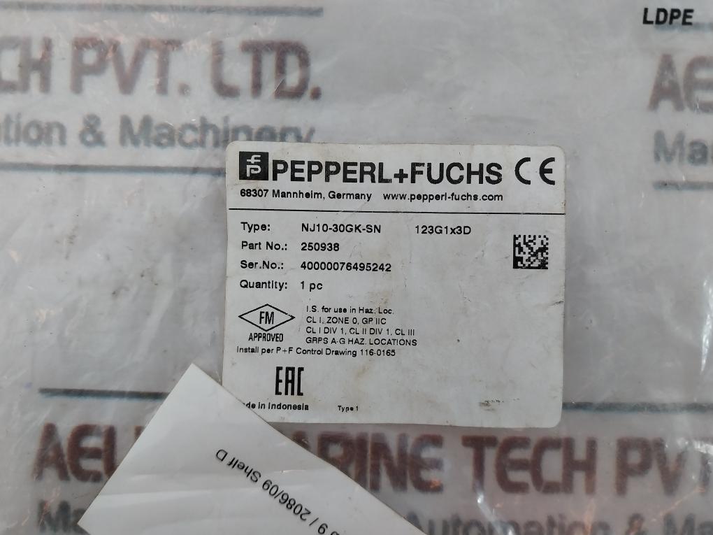 Pepperl+Fuchs Nj10-30Gk-sn Inductive Sensor 116-0165