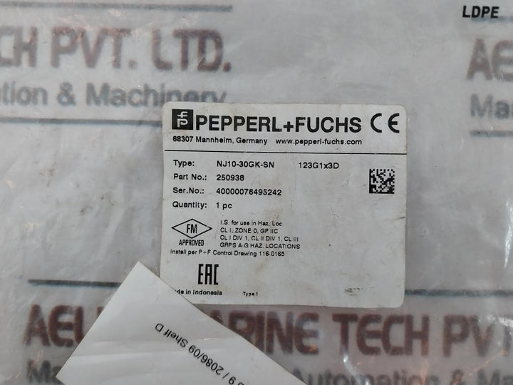Pepperl+Fuchs Nj10-30Gk-sn Inductive Sensor 116-0165