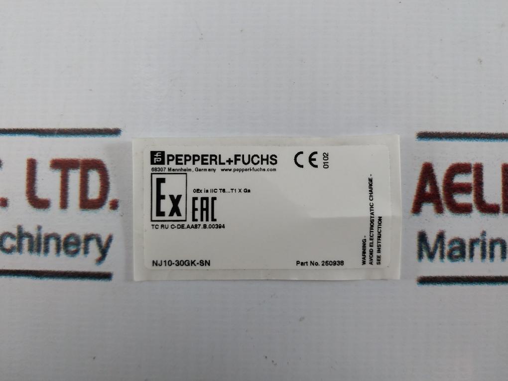Pepperl+Fuchs Nj10-30Gk-sn Inductive Sensor 116-0165