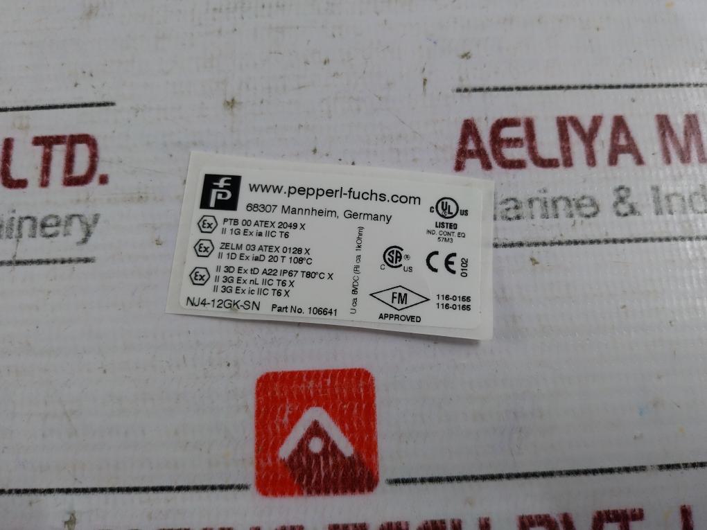 Pepperl+fuchs Nj4-12gk-sn Inductive Sensor Atex Iecex Ip67 T6