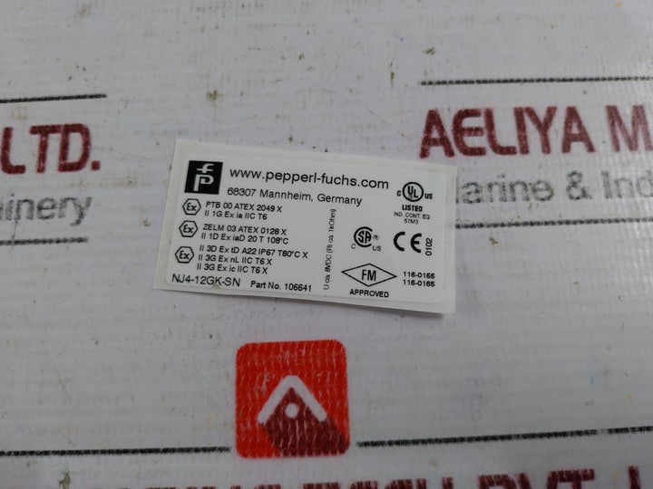 Pepperl+fuchs Nj4-12gk-sn Inductive Sensor Atex Iecex Ip67 T6