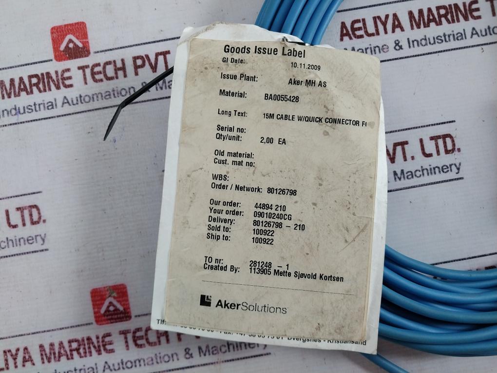 Pepperl+fuchs V1-w-n-15m-pur Cable Connector/quick Connector 8 Oh