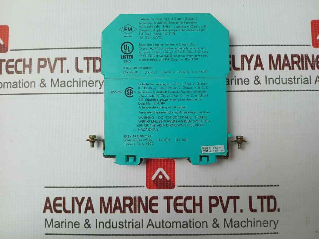 Pepperl+fuchs Z960 Channel Zener Barrier Z-system 203ma 250v Po= 0.50w