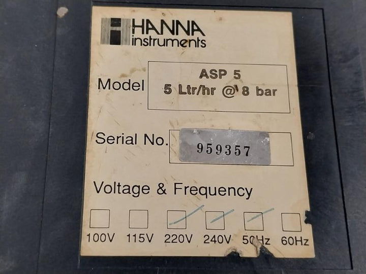 Peristaltic Chemical Dosing Pump Asp 5 Hanna Instruments
