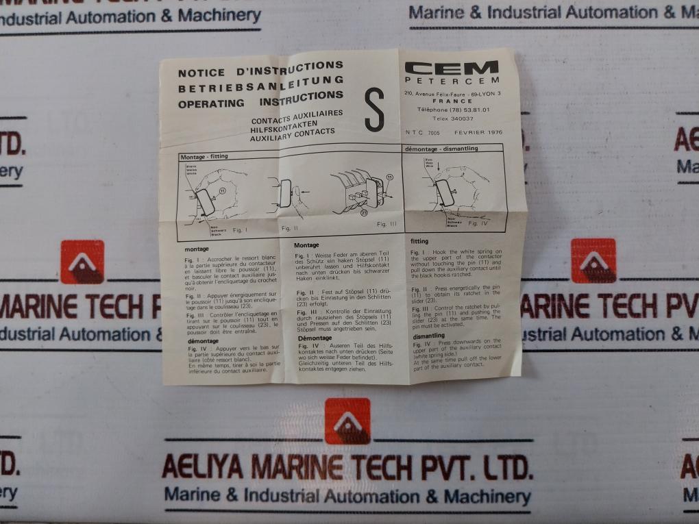 Lot of 5X PETERCEM F1 PETERCEM F1 Auxiliary Contact Block SWG-04665-3