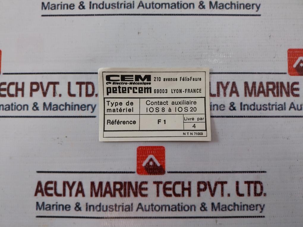 Lot of 5X PETERCEM F1 PETERCEM F1 Auxiliary Contact Block SWG-04665-3