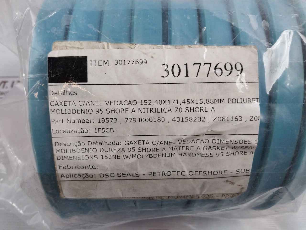 Petrotec 30177699 Gasket Seal Ring Polyurethane Nitrile 152,40X171,45X15,88Mm