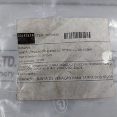 Petrotec 30290835 Oval Shaped Silicone Sealing Gasket For Silo Lid 20160069
