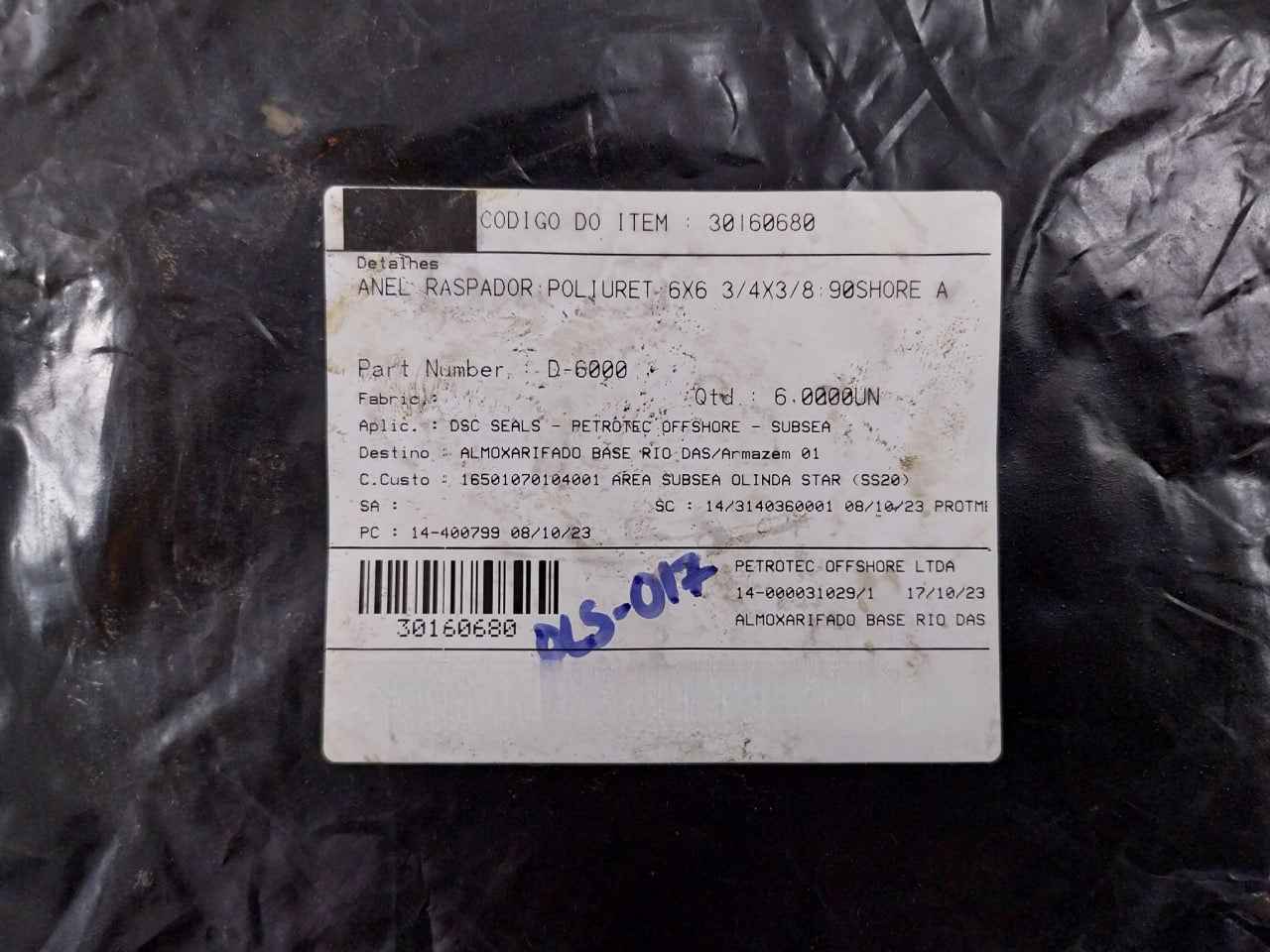 Petrotec D-6000 Scraper Ring Polyurethane Seal Ring For Dsc Application