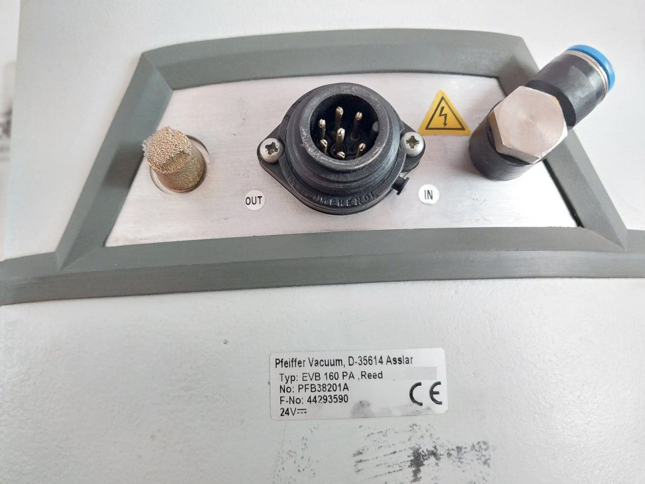 Pfeiffer Vacuum Evb 160 Pa Angle Valve Pfb38201A, 44293590 24V