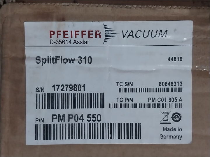 Pfeiffer Splitflow 310 Vacuum Pump 60000 1/Min 1000Hz Tc400 24Vdc 3P