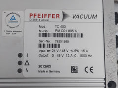 Pfeiffer Splitflow 310 Vacuum Pump 60000 1/Min 1000Hz Tc400 24Vdc 3P
