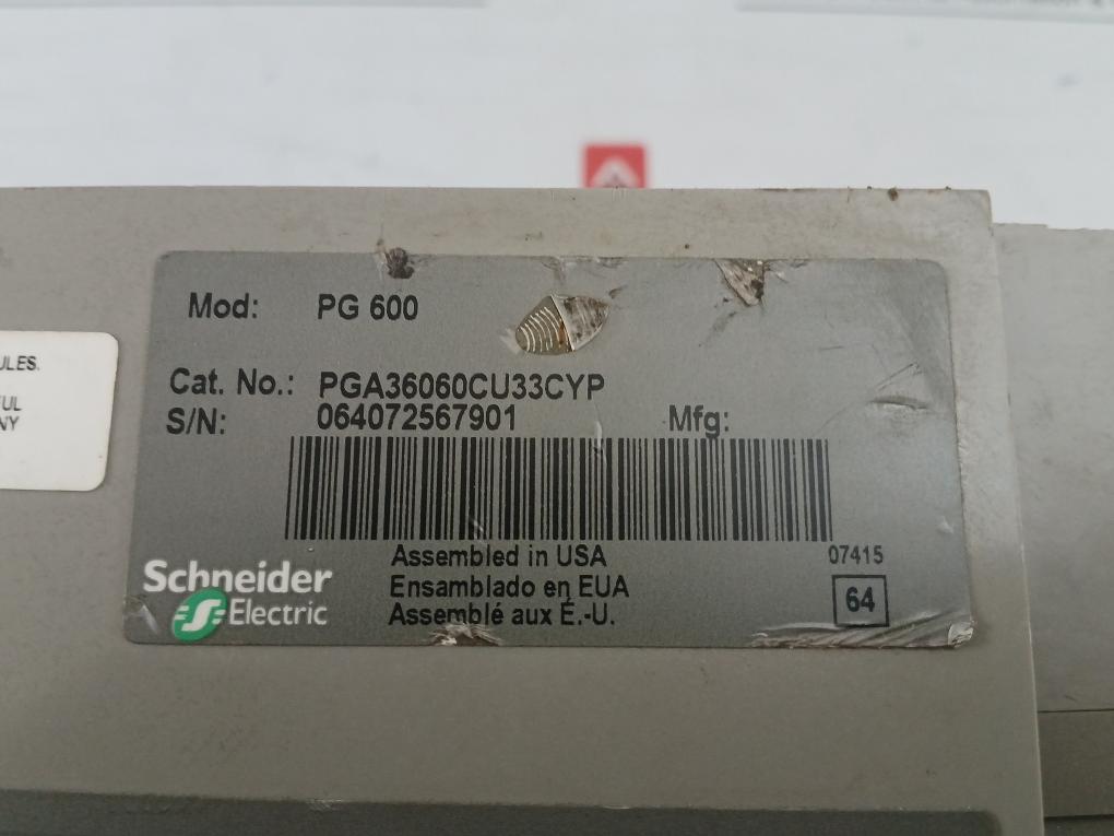 Pga36060Cu33Cyp Square D/Schneider Electric Powerpact 2P Circuit Breaker 600A