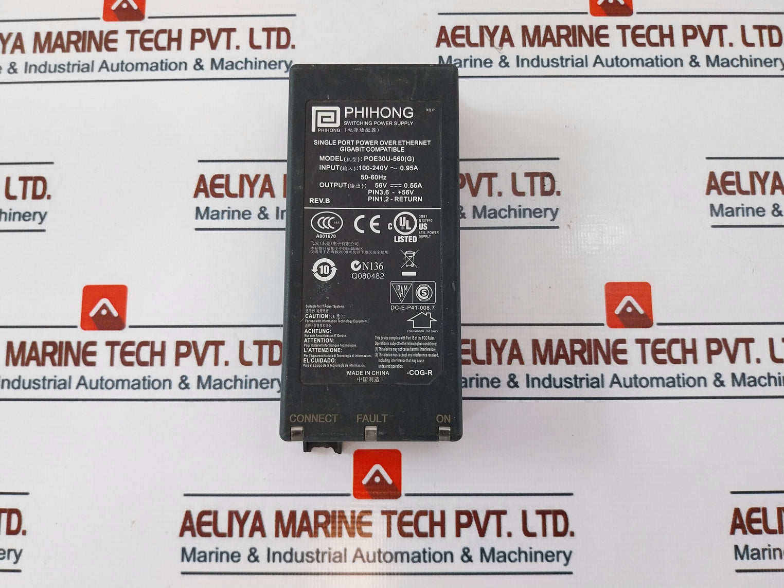 Phihong Poe30U-560(G) Switching Power Supply Adapter Rev B 50/60Hz