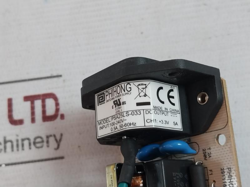 Phihong Psa25Ls-033 Power Supply 29111600054-ra2 100-240V 50-60Hz E127643