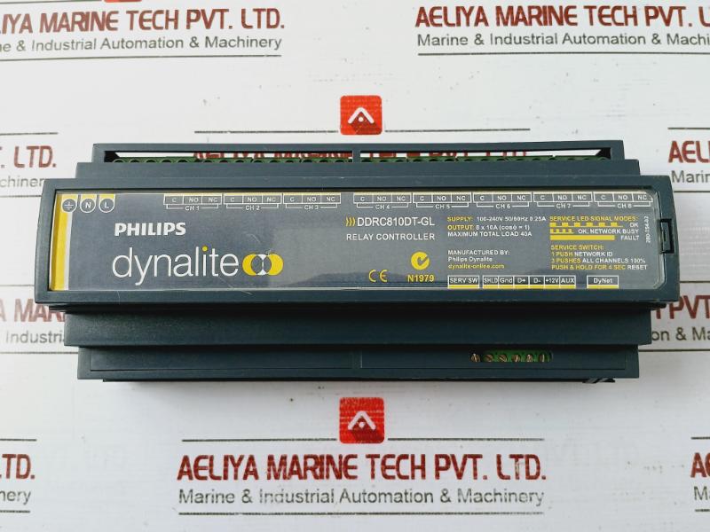 Philips Dynalite Ddrc810Dt-gl Relay Controller 100-240V 50/60Hz 0.25A