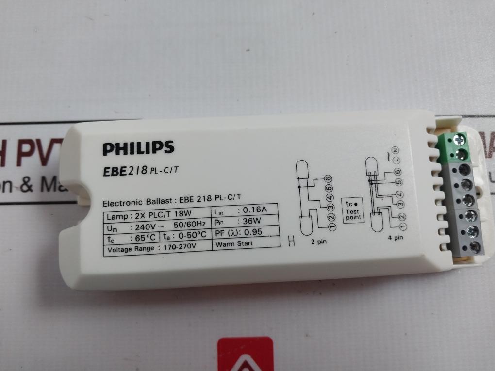 Philips Ebe 218 Pl-c/T Electronic Ballast 170-270V 50/60Hz 36W