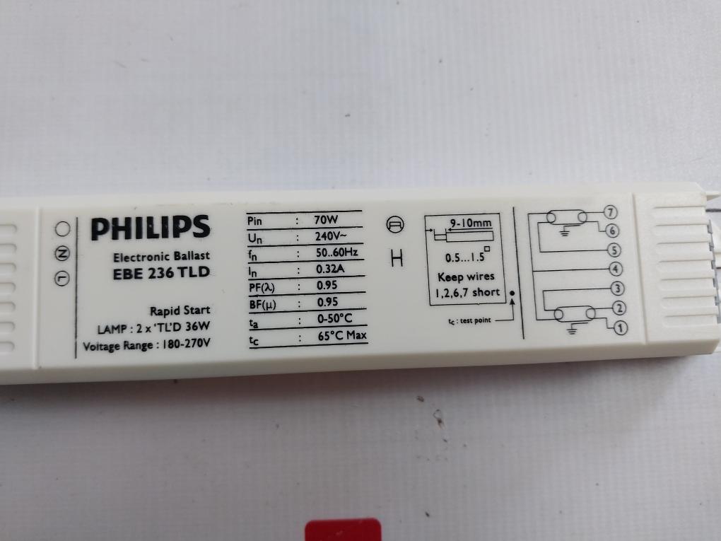 Philips Ebe 236 Tld Rapid Start Electronic Ballast 180–270V 50–60 Hz