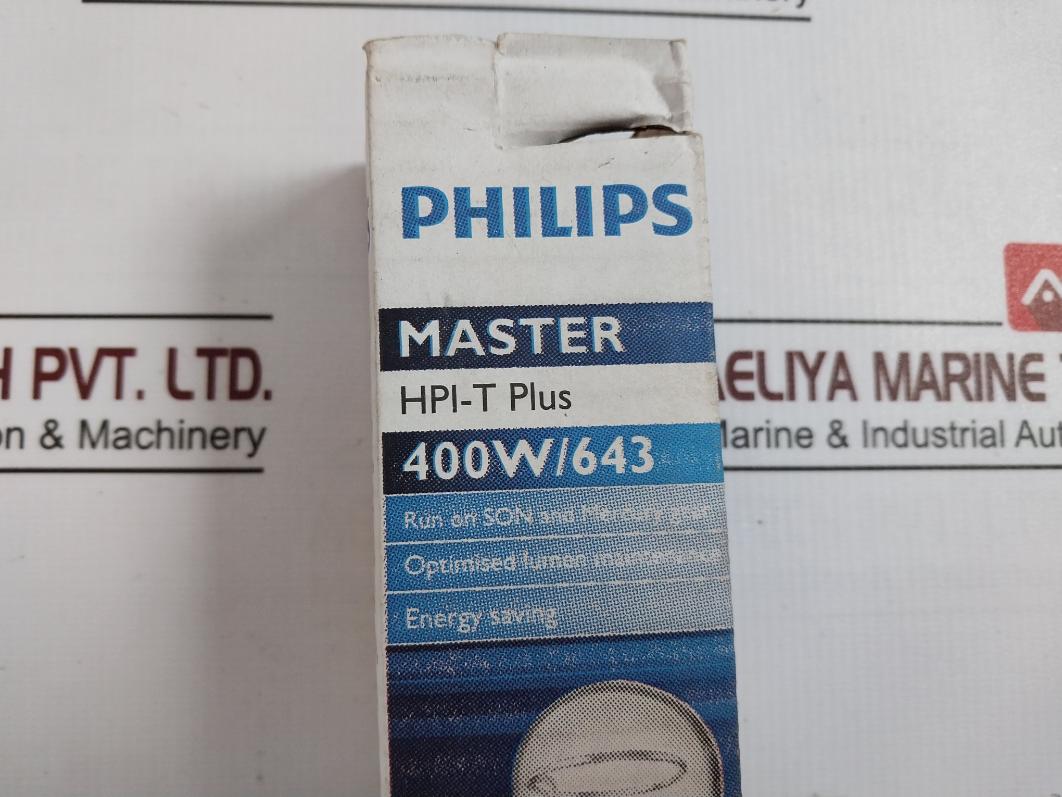 Philips Master Hpi-t Plus 400W/643 E39 1Sl Metal Halide Lamp 385W Mht 400