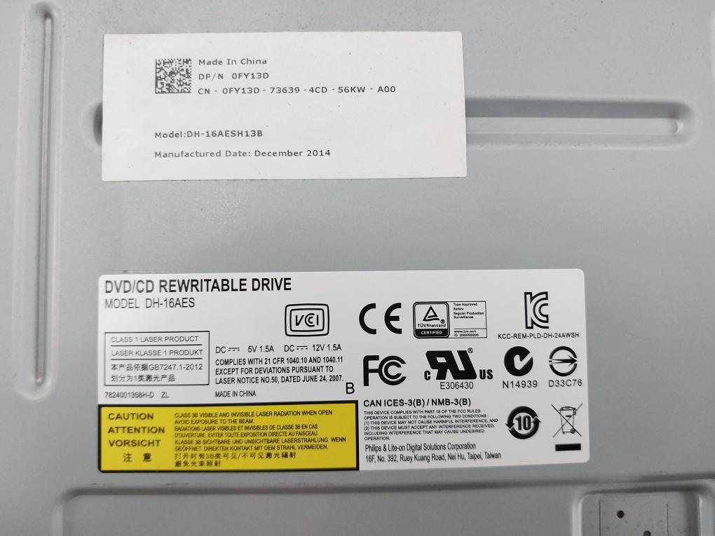 Philips Dh-16Aesh13B Dvd/Cd Rewritable Drive