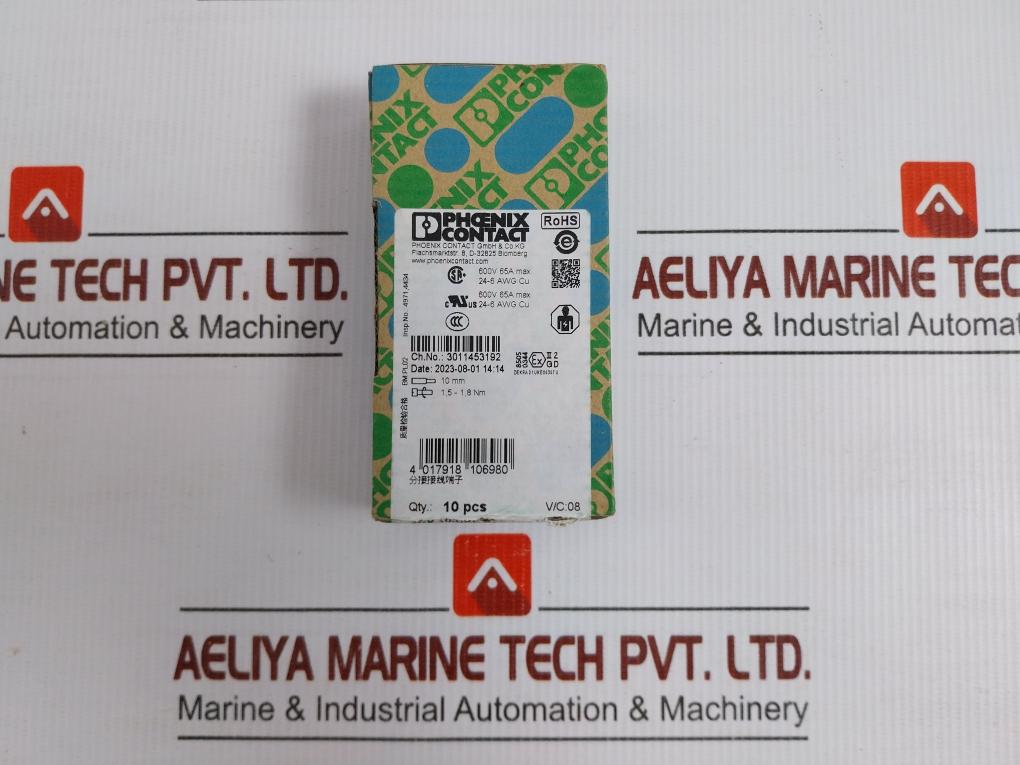 Phoenix-Contact-Pick-Off-Terminal-Block-600v-65a-6-24-Awg-Agk-10-Ukh-95-9
