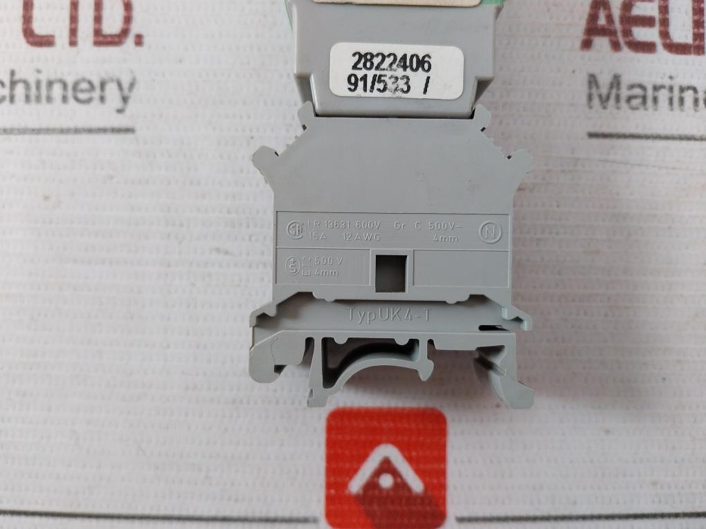 Phoenix Contact 2822406 Relay Connector 230Ac/Dc A1 A2 600V 15A 12Awg 4Mm