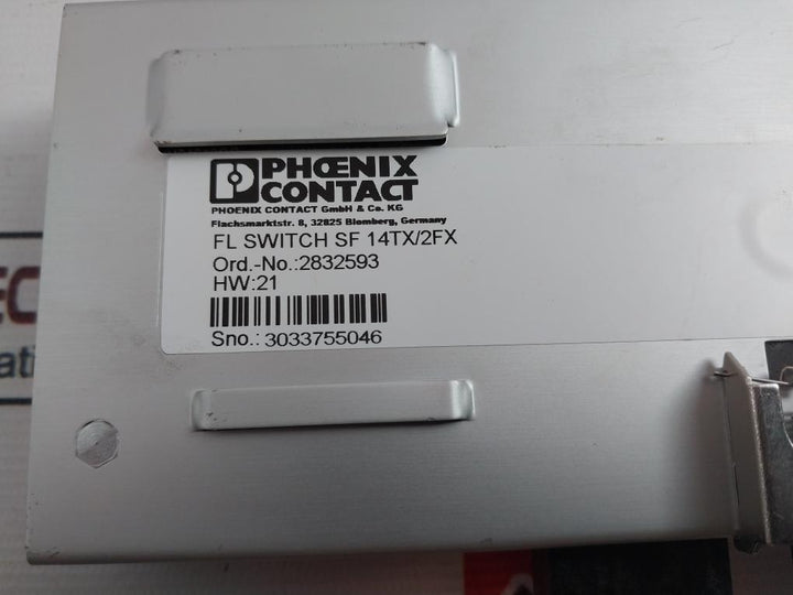 Phoenix Contact Fl Switch Sf 14Tx/2Fx Ethernet Switch 24Vdc 2832593