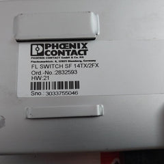 Phoenix Contact Fl Switch Sf 14Tx/2Fx Ethernet Switch 24Vdc 2832593