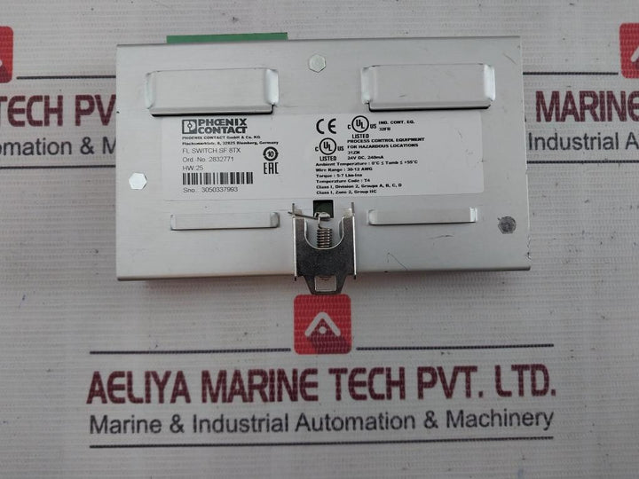 Phoenix Contact 2832771 Industrial Ethernet Switch 24Vdc 240Ma 5-7Lbs-ins 30-12A