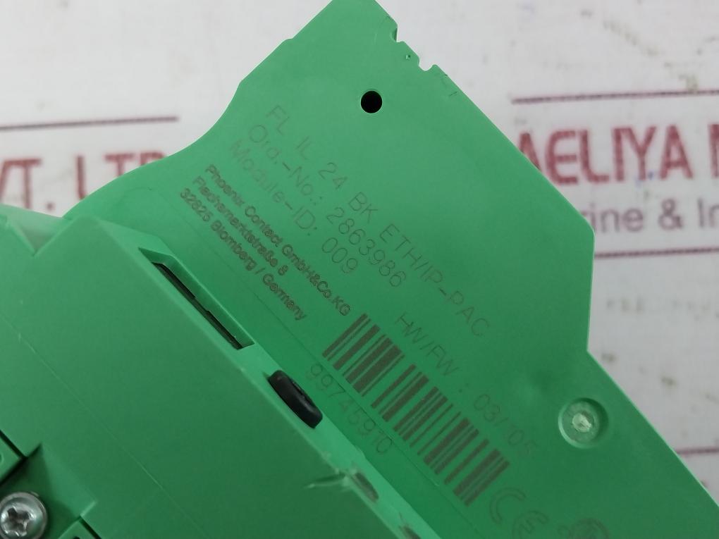 Phoenix Contact 2863986 Inline Bus Coupler Ethernet Fl Il 24 Bk Eth/Ip-pac