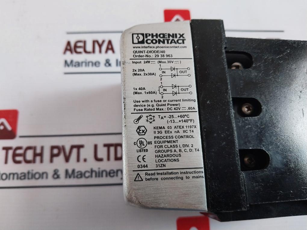 Phoenix Contact 29 38 963 Quint Diode/40 Redundancy Module