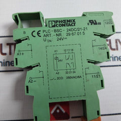 Lot of 4X Phoenix Contact 2967015 Relay Base PLC-BSC-24DC/21-21