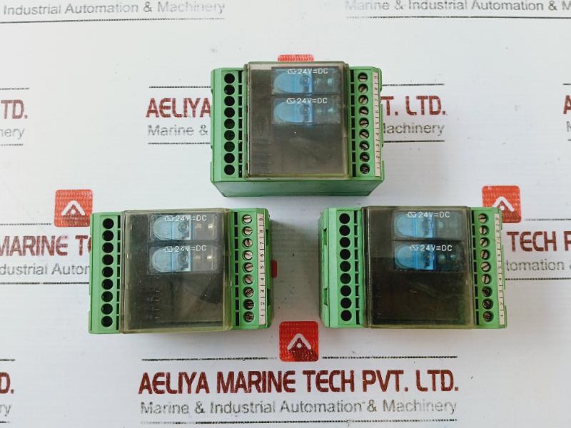 Phoenix Contact 35.75 50 Terminal Block With Relay 40.61 24v=dc