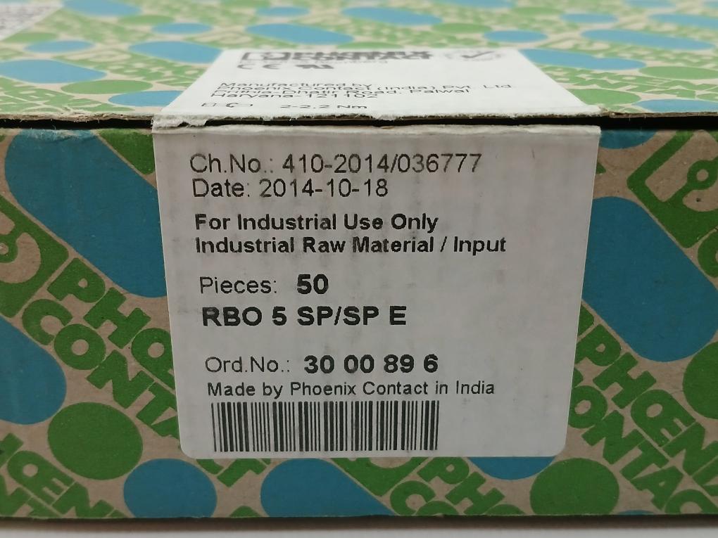 Phoenix Contact Terminal Block 5-sp/Sp E (1 Box= 50 Pcs)