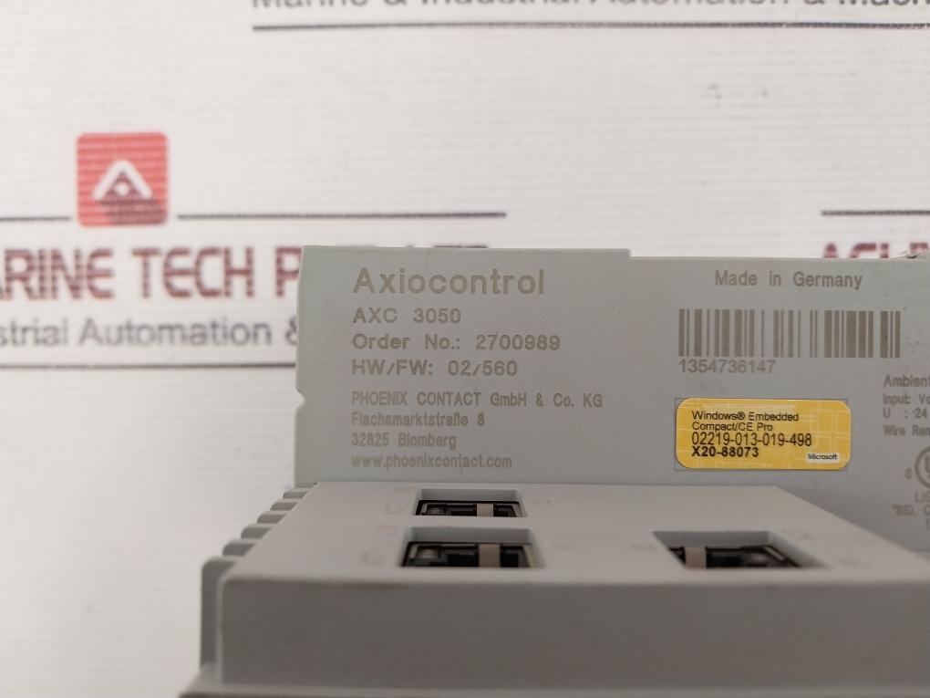 Phoenix Contact Axc 3050 Controller 24v 1.5a