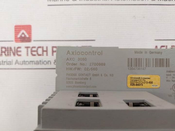 Phoenix Contact Axc 3050 Controller 24v 1.5a