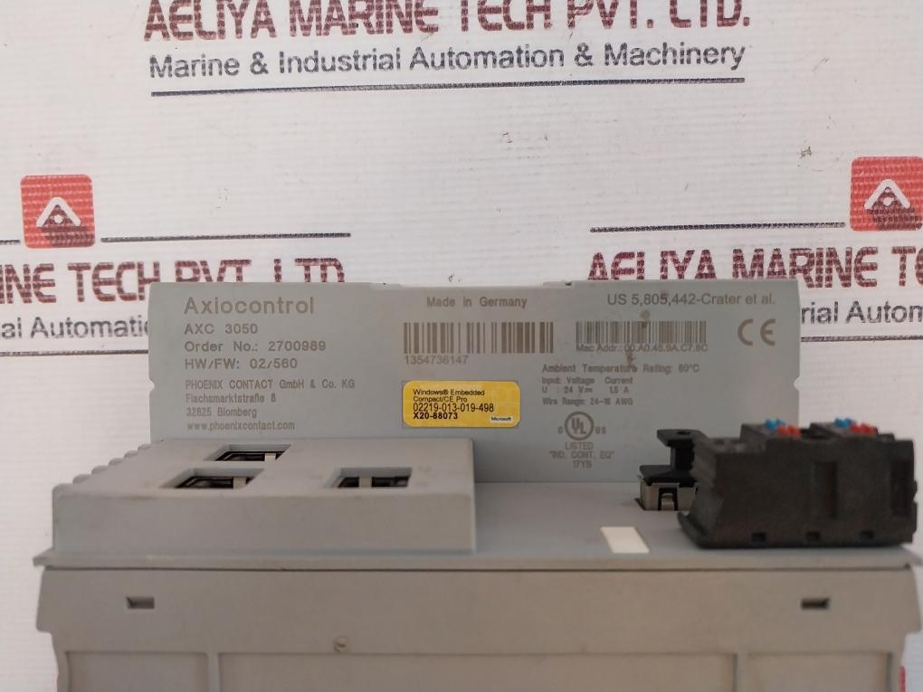 Phoenix Contact Axc 3050 Controller 24v 1.5a