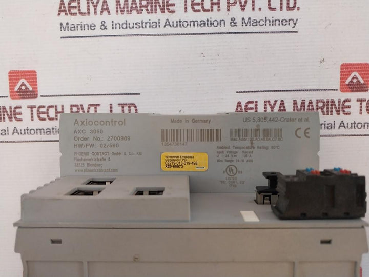 Phoenix Contact Axc 3050 Controller 24v 1.5a