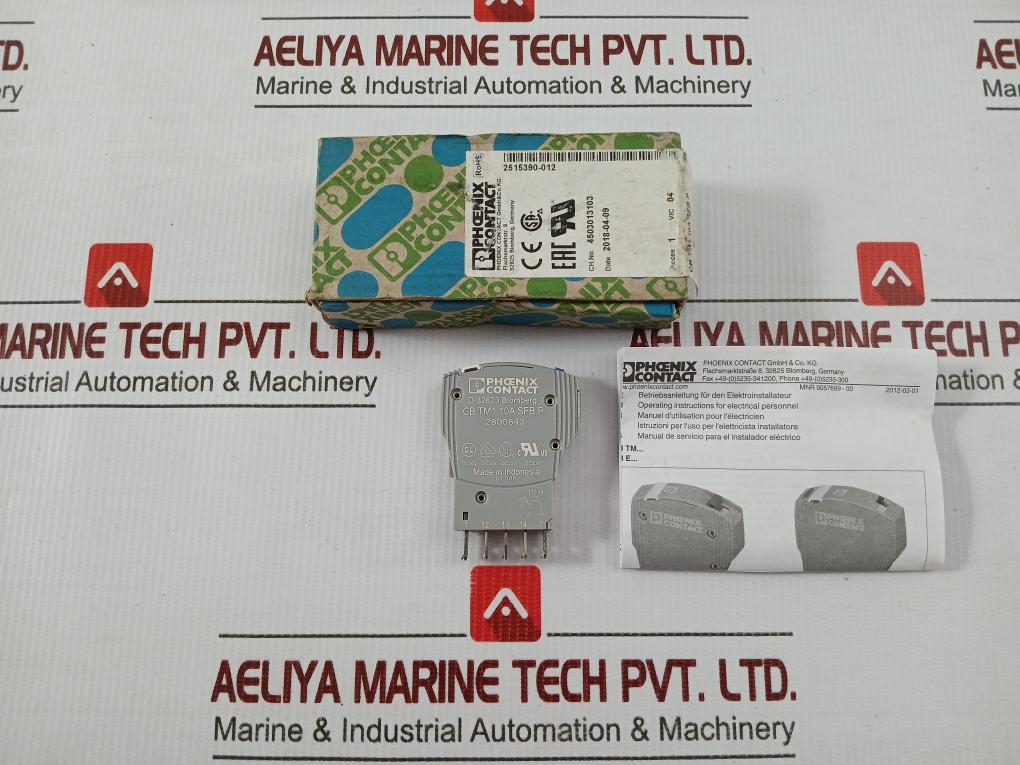 Phoenix Contact Circuit Breaker Dc 50V 10A Part No Cb Tm1 10A Sfb P 2800843