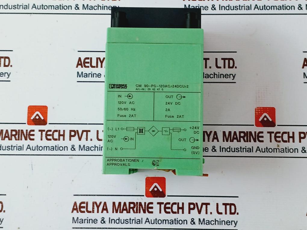 Phoenix Contact Cm90-ps-120ac/24dcu/2 Power Supply 120v Ac 50/60hz