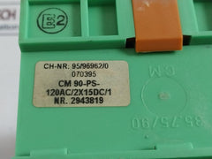 Phoenix Contact Cm 90-ps-120ac/2x15dc/1 Power Supply 120v Ac 50/60 Hz