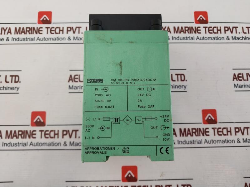 Phoenix Contact Cm 90-ps-230ac/24dc/2 Power Supply 2943709