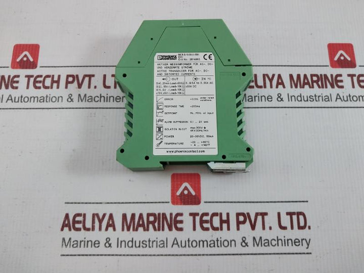 Phoenix Contact Current Measuring Transducer 0-9.5A To 0-5 Part No: Mcr-s-10-50-ui-sw-dci