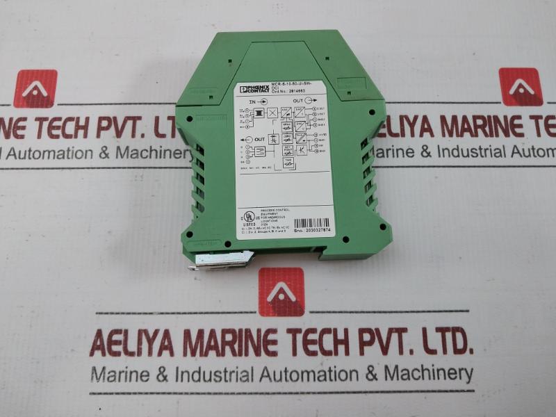 Phoenix Contact Current Measuring Transducer 0-9.5A To 0-5 Part No: Mcr-s-10-50-ui-sw-dci