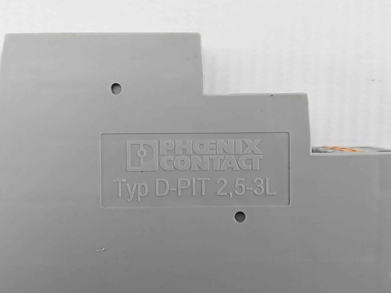Phoenix Contact D-pit 2.5-3L Din Rail Terminal Block 500V 2.5Mm2