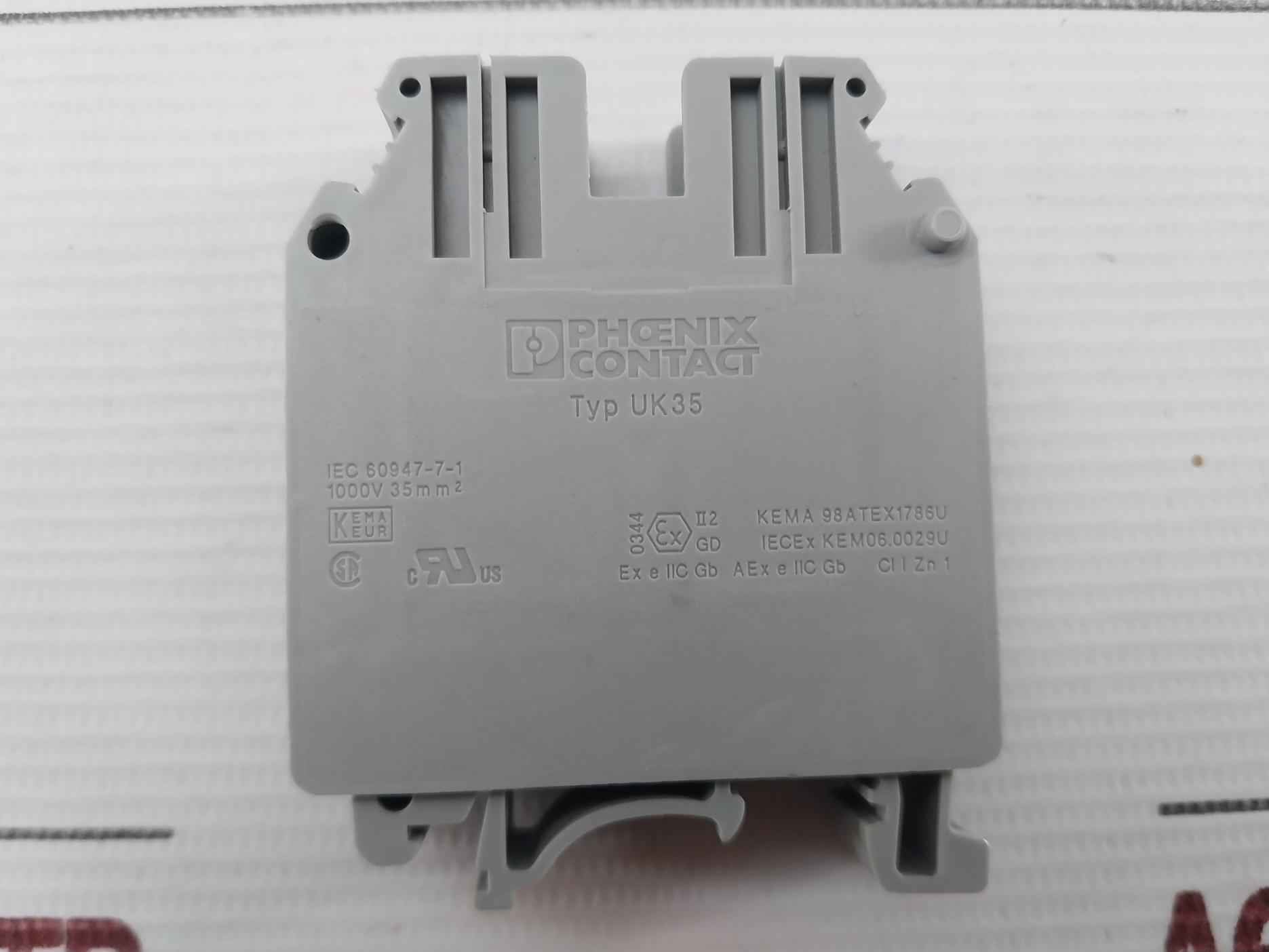 Phoenix Contact Din Rail Terminal Block Uk 35 35-5 (1 Box = 30 Pcs)