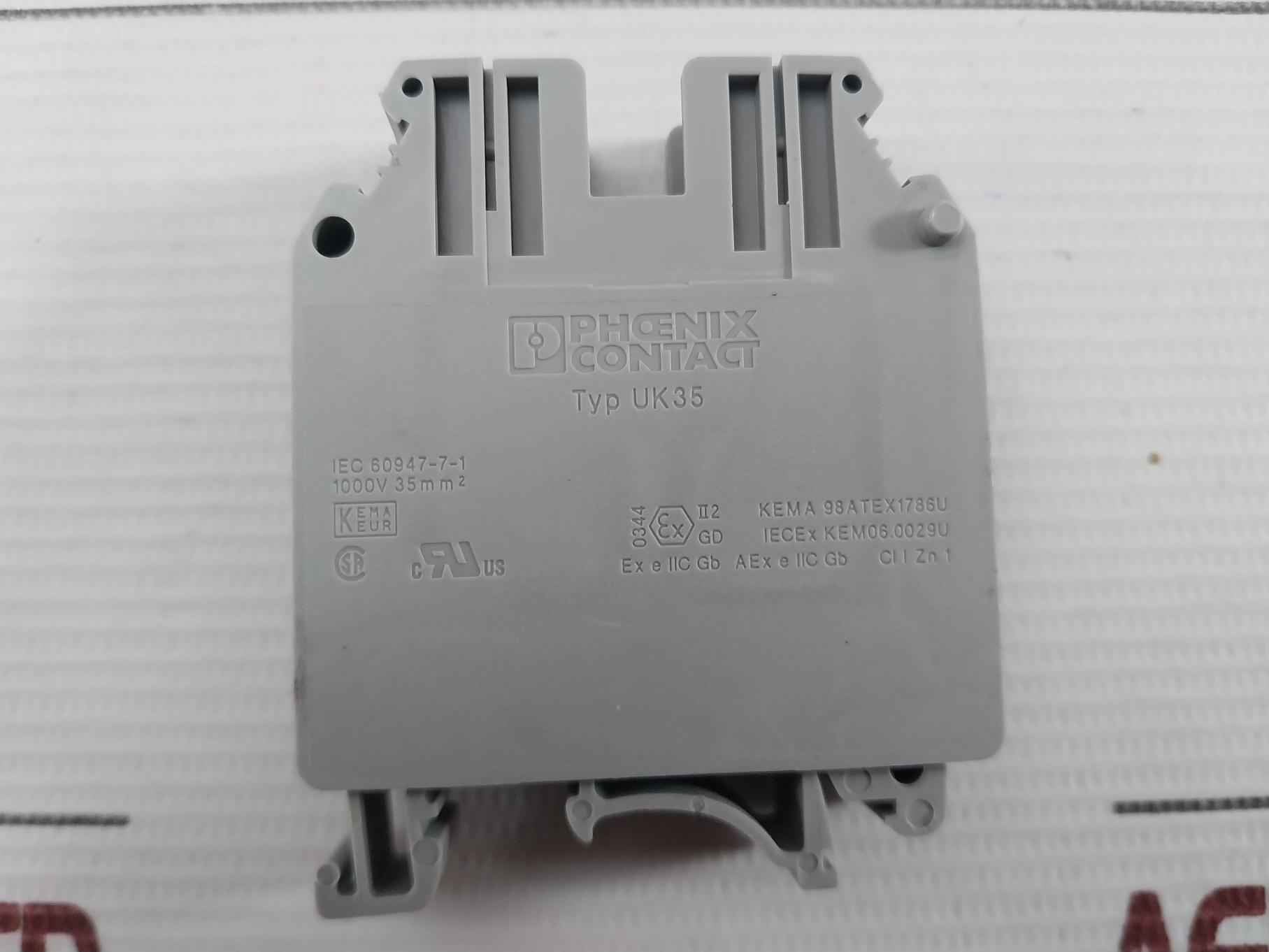 Phoenix Contact Din Rail Terminal Block Uk 35 35-5 (1 Box = 30 Pcs)