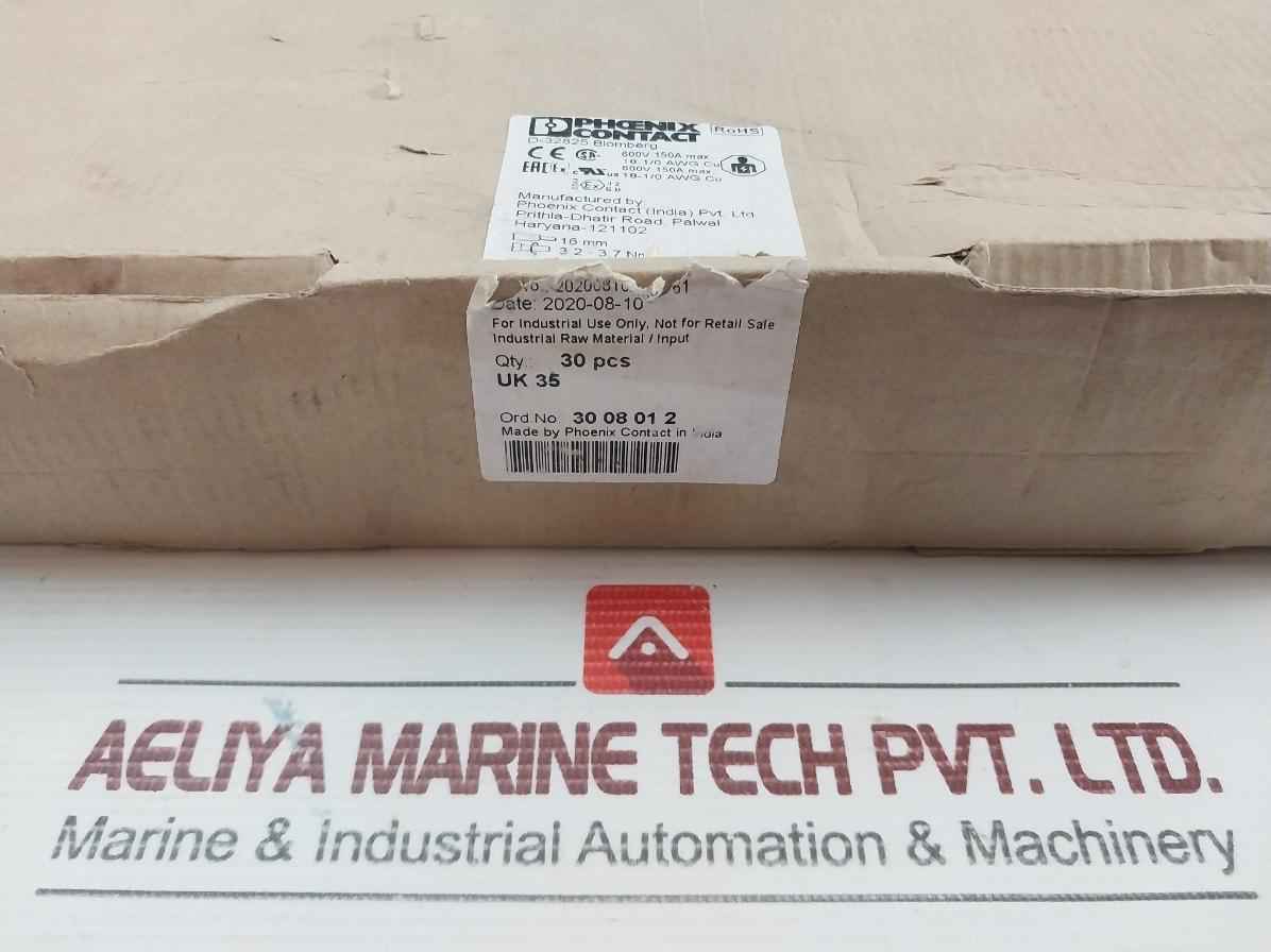 Phoenix Contact Din Rail Terminal Block Uk 35 35-5 (1 Box = 30 Pcs)