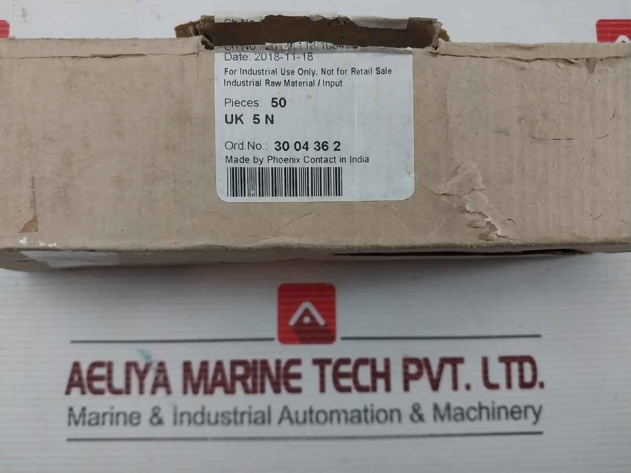 Phoenix Contact Din Rail Terminal Block Uk 5 N (1 Box = 50 Pcs)