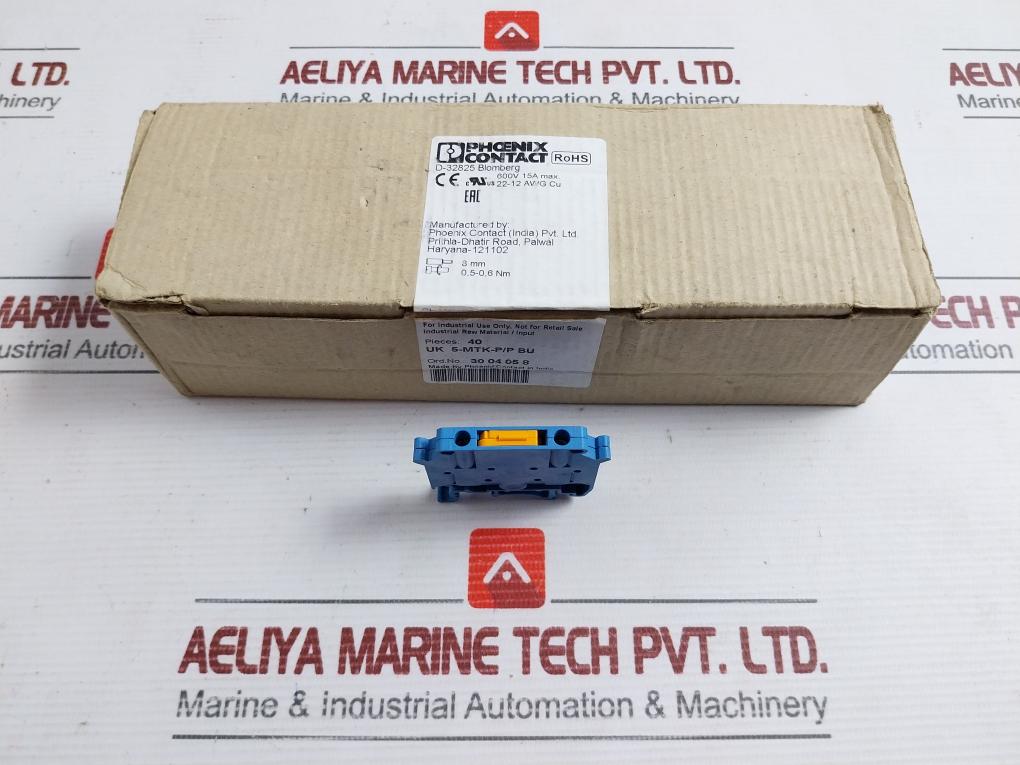 Phoenix Contact Disconnect Terminal Block Uk 5-mtk-p/P Bu (1Box = 40Pcs)
